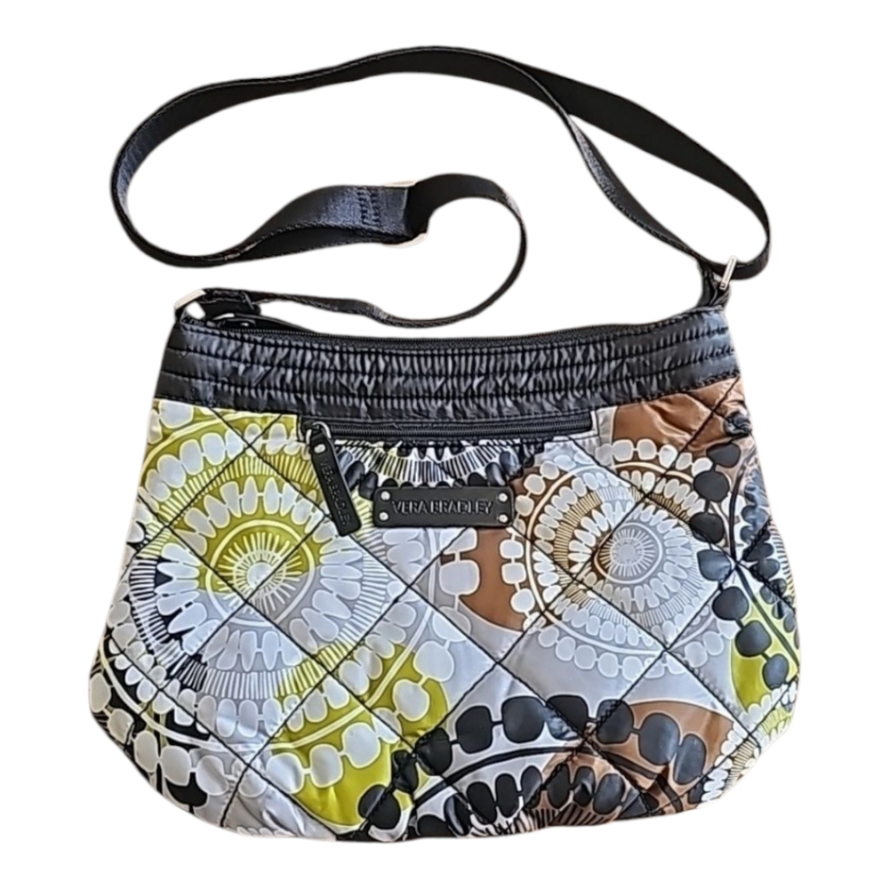 Vera Bradly Cocoa Moss Pattern Crossbody Shoulder Bag